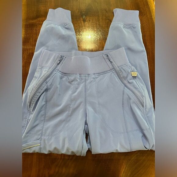 Infinity by Cherokee Scrub Jogger Pants CIP Ciel Blue XXS petite - Picture 4 of 6
